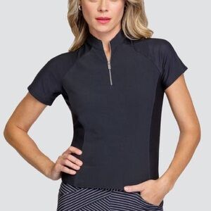 Tail Golf "Kelsey" Short Sleeve Golf Polo in Black